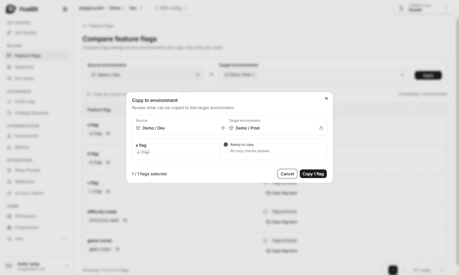 Copy precheck result