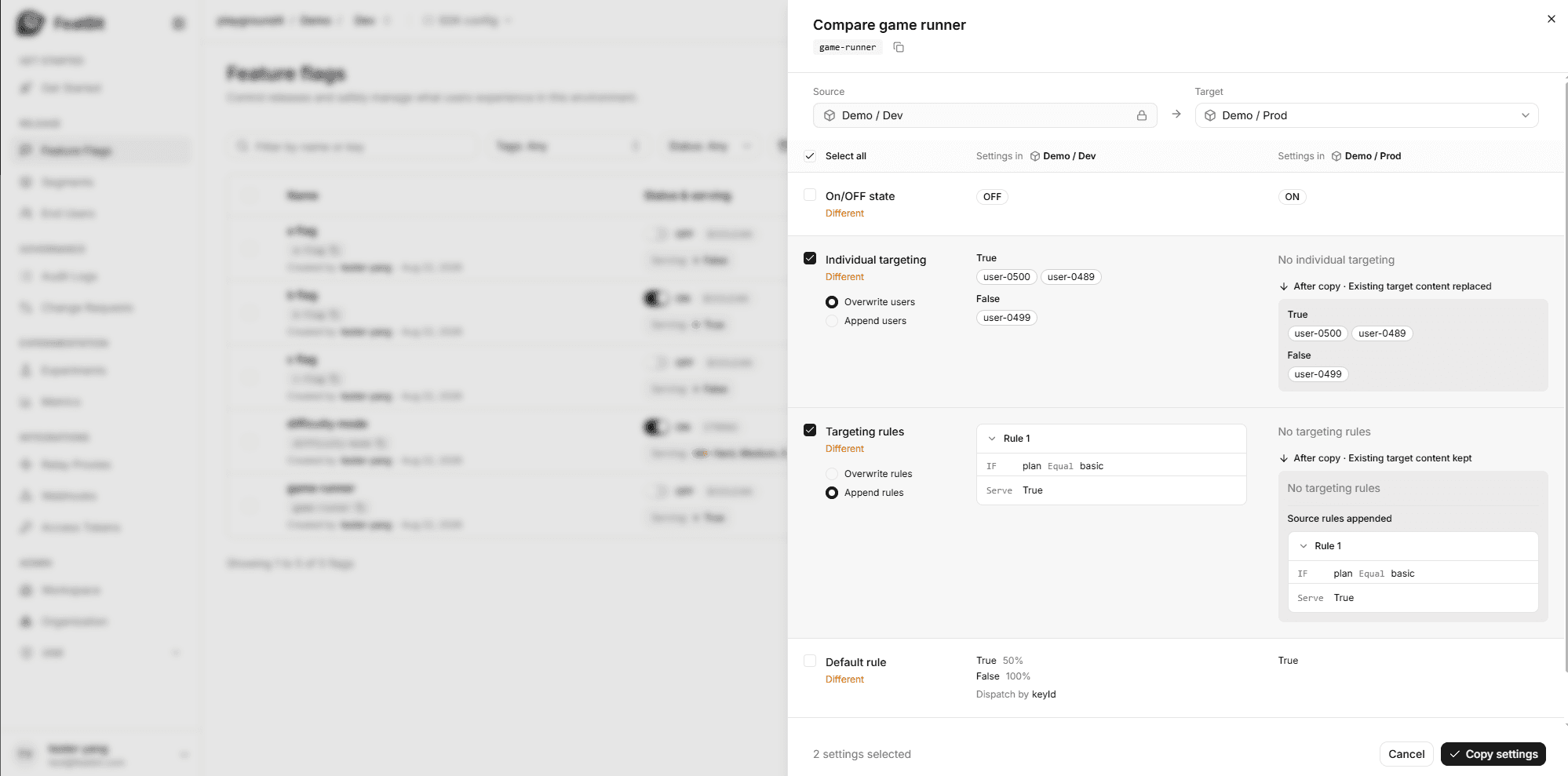 Show value after applied